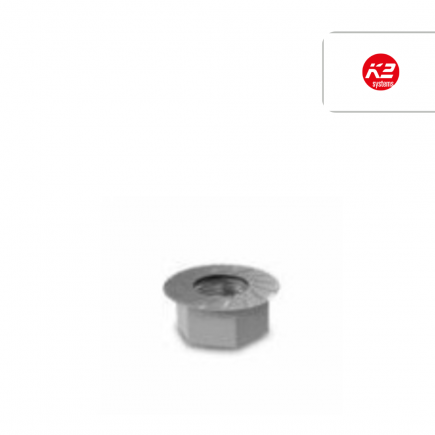 K2 SYSTEMS - Hexagon flange nut M10 - écrou pour vis marteau - 1000042